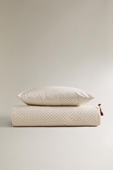 CHILDREN'S MINI FLORAL PRINT DUVET COVER - Brick by Zara - Image 0