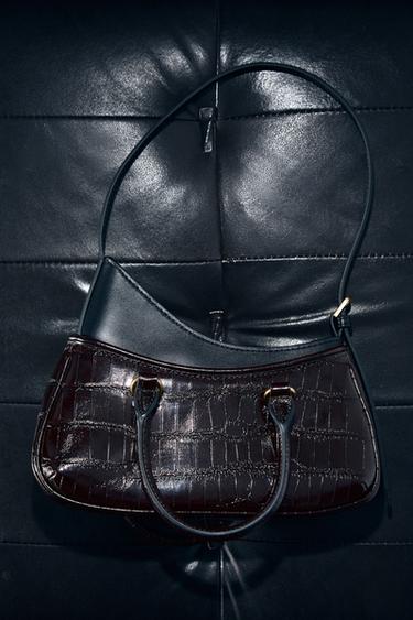 LIMITED EDITION LEATHER SHOULDER BAG - Chocolate by Zara