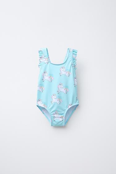 1-6 YEARS/ UNICORN SWIMSUIT - Turquoise by Zara - Image 0