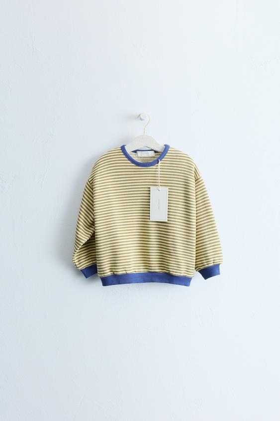 ZARA TIMELESS - STRIPED PRINT SWEATSHIRT - Blue by Zara - Image 0