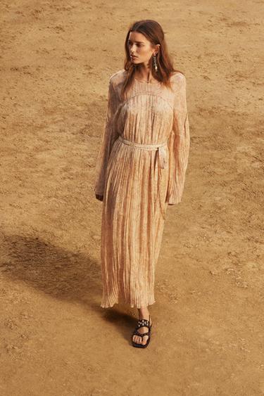 LIMITED EDITION SPLIT SUEDE STRAPPY SANDALS - Brown by Zara - Image 0