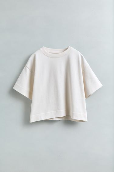 PLAIN HEAVY WEIGHT T-SHIRT - Ecru by Zara