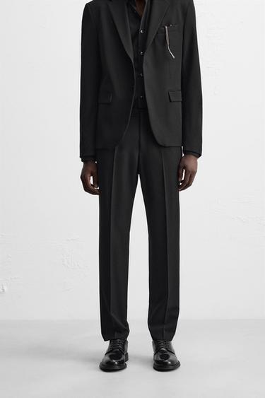 COMFORT SUIT TROUSERS - Black by Zara