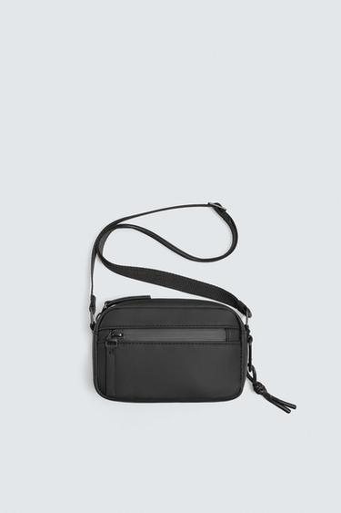 RUBBERISED CROSSBODY BAG - Black by Zara