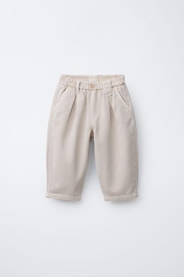 BALLOON PLEATED TROUSERS - Ecru by Zara