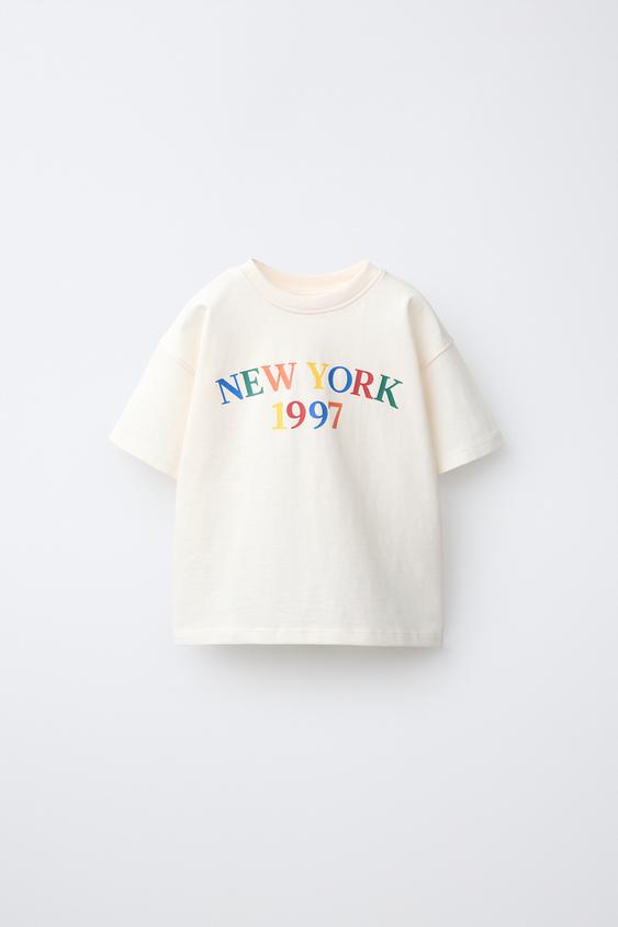 SLOGAN PRINT T-SHIRT - Ecru by Zara - Image 0