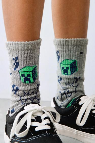4-14 YEARS/ 2-PACK OF MINECRAFT © MOJANG AB. ™ LONG SOCKS - Blue by Zara