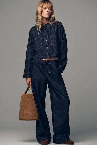Z1975 SHORT DENIM SHIRT - Blue by Zara - Image 0