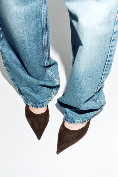 SUEDE MULE - Brown by Zara