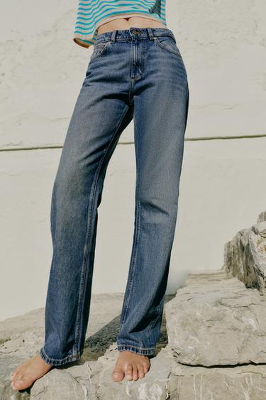 JEANS Z1975 STRAIGHT HIGH-WAIST LONG LENGTH - Mid-blue by Zara