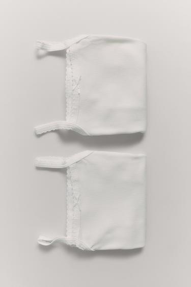 AGES 6-14 / 2-PACK OF VEST TOPS - Oyster-white by Zara