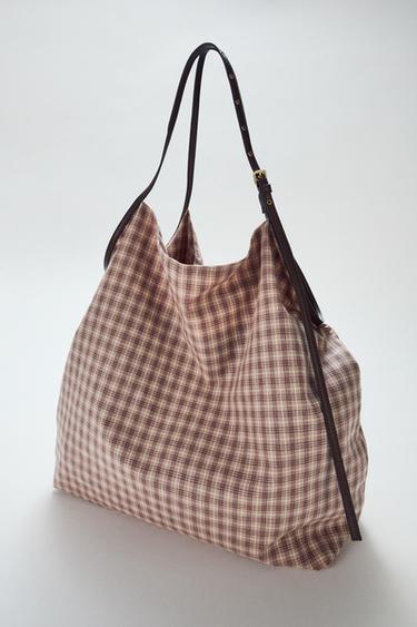 FABRIC TOTE BAG - Pink by Zara