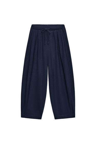 BALLOON TROUSERS - Navy blue by Zara