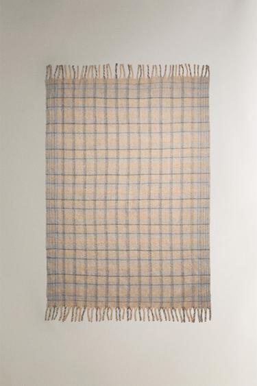 CHECK THROW - Grey by Zara