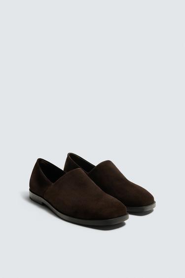 LIMITED EDITION LEATHER SHOES - Brown by Zara