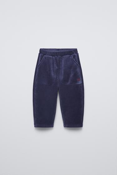 LINED CORDUROY BALLOON TROUSERS - Cobalt by Zara - Image 0