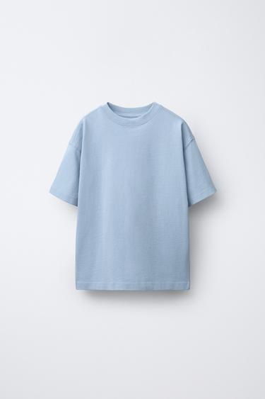 BASIC PLAIN T-SHIRT - Pastel blue by Zara