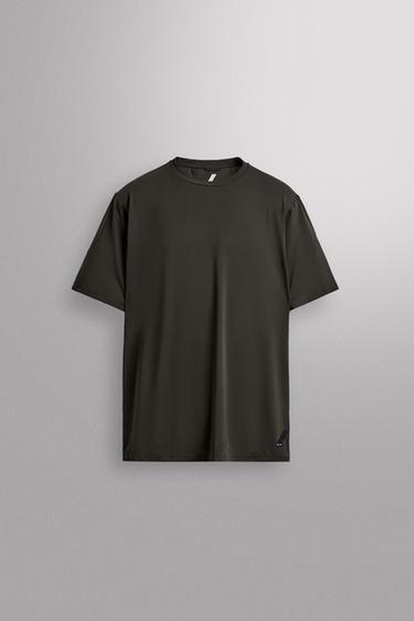 TEXTURED TRAINING T-SHIRT - Grey green by Zara