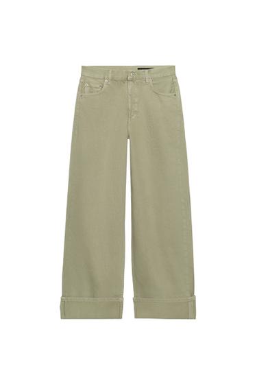 ZW COLLECTION MID-WAIST BAGGY JEANS - Khaki by Zara