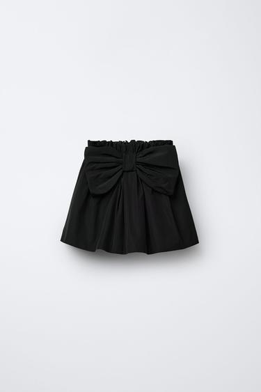 BERMUDA SKORT WITH BOW - Black by Zara