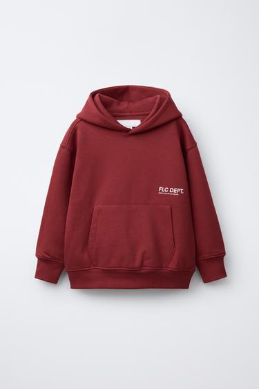 BASIC HOODIE - Red by Zara