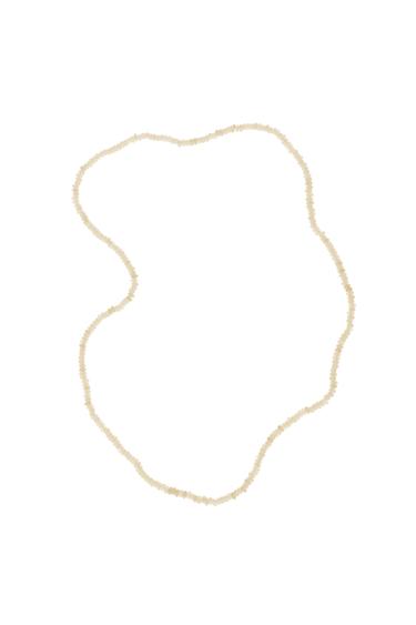 BEADED STONE NECKLACE - Ecru by Zara