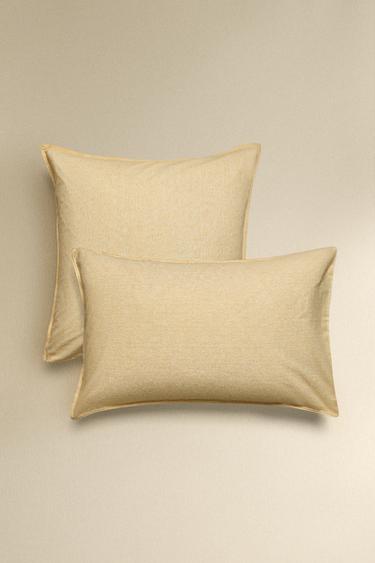 STRIPED PILLOWCASE - Yellow by Zara