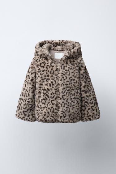 ANIMAL PRINT FAUX FUR JACKET - Leopard by Zara
