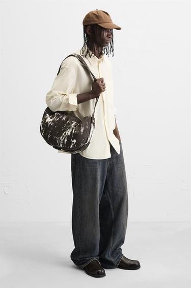 ANIMAL PRINT FABRIC BAG - Brown by Zara - Image 0