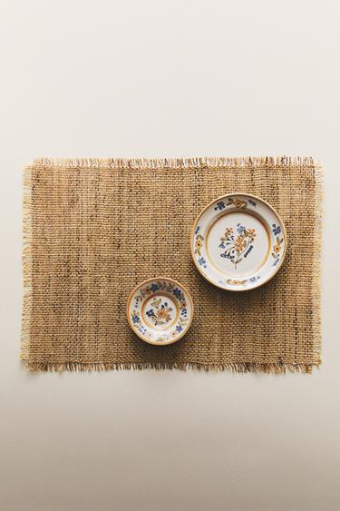 WOVEN FIBRE PLACEMAT - Light beige by Zara
