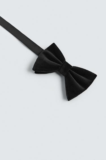 VELVET BOW TIE - Black by Zara