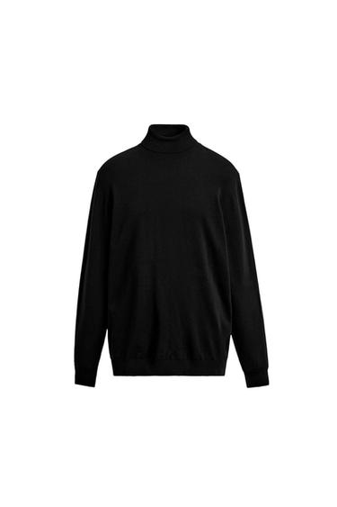 BASIC HIGH NECK SWEATER - Black by Zara