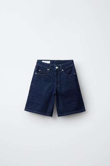 LONG DENIM BERMUDA SHORTS - Blue by Zara