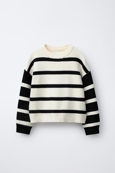 STRIPED KNIT SWEATER - striped by Zara