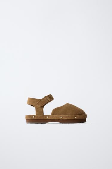 LEATHER CLOGS - Brown by Zara