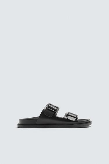 DOUBLE-STRAP SANDALS - Black by Zara