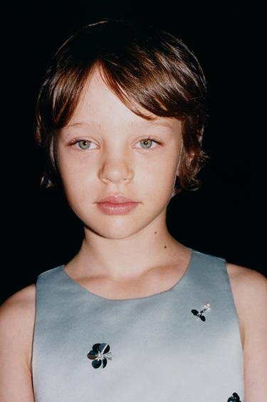 SATIN sequin DRESS - Silver by Zara