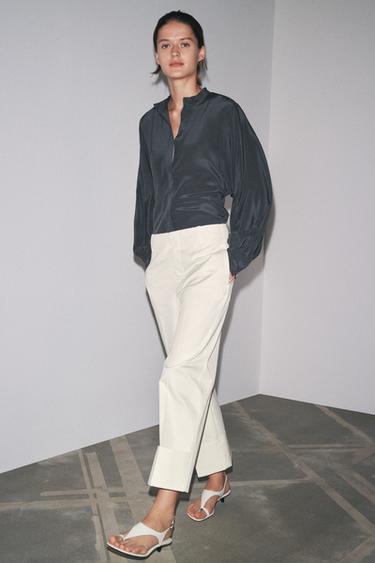 ZW COLLECTION CHINO TROUSERS - Ecru by Zara