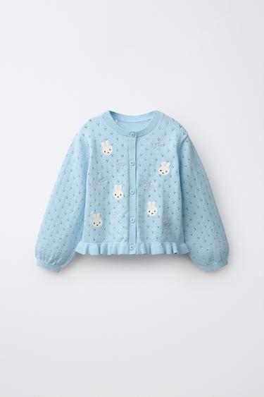 MIFFY™ MERCIS BV © EMBROIDERED CARDIGAN - Pastel blue by Zara