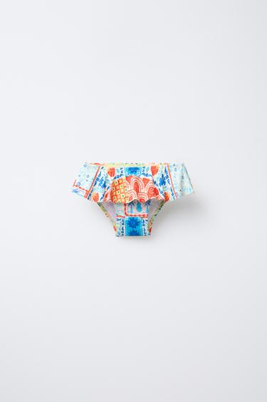 1-6 YEARS/ PRINTED BRIEFS WITH RUFFLE - Coral by Zara - Image 0