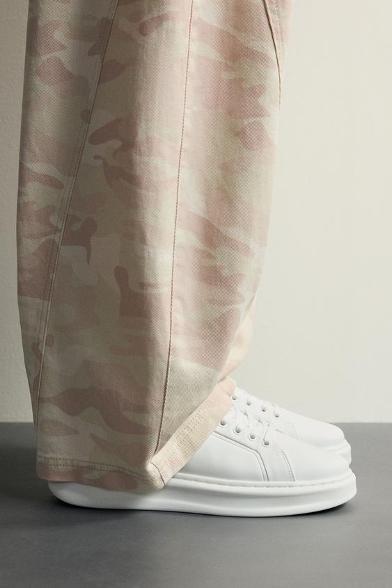 TRAINERS WITH HEEL DETAIL - White by Zara - Image 0