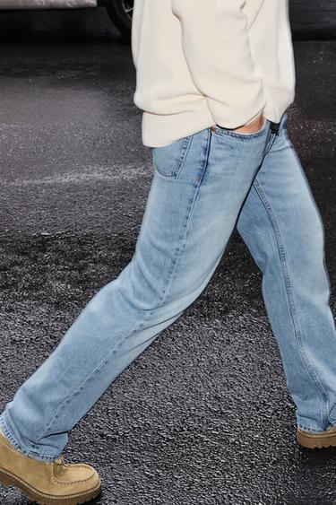 STRAIGHT-LEG JEANS - Blue by Zara