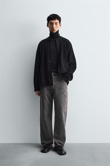 TEXTURED CARDIGAN - Black by Zara