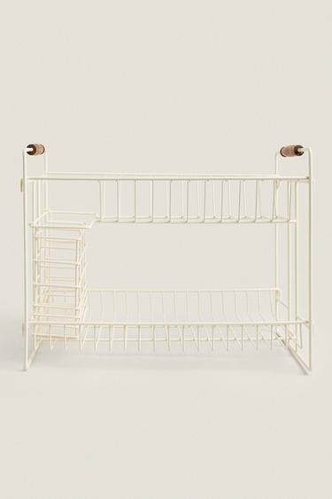LACQUERED METAL DISH DRAINER - Cream by Zara - Image 0