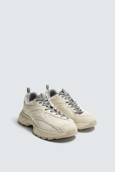 CHUNKY SOLE TRAINERS - Bone White by Zara