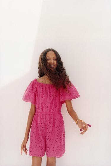 SCHIFFLY SHORT PLAYSUIT - Fuchsia by Zara