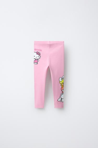 RIBBED HELLO KITTY AND FRIENDS © SANRIO LEGGINGS - Pink by Zara