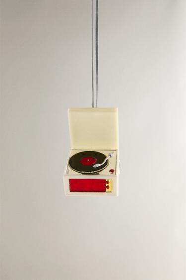 RECORD PLAYER CHRISTMAS TREE DECORATION - Ecru by Zara