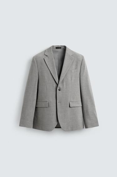 TEXTURED SUIT BLAZER - Light grey by Zara