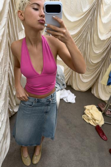 HALTER TOP - Raspberry by Zara